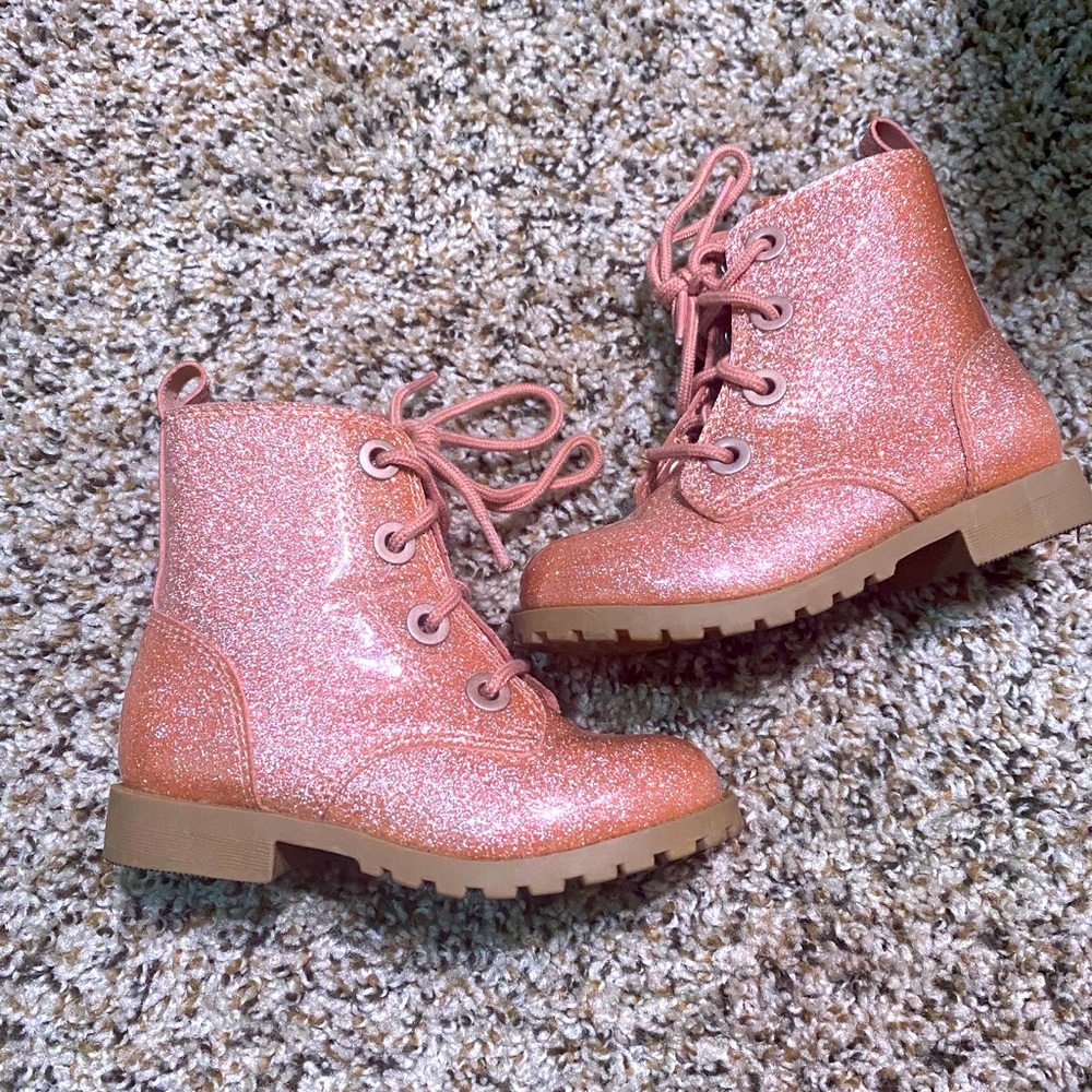 Toddler Size 7 Pink Glitter Boots